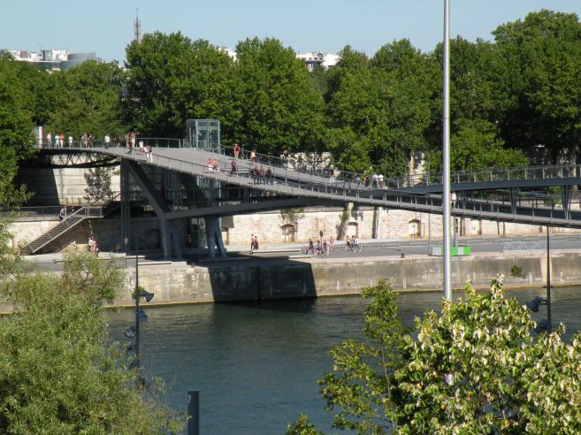  promeneurs sur la passerelle de Beauvoir